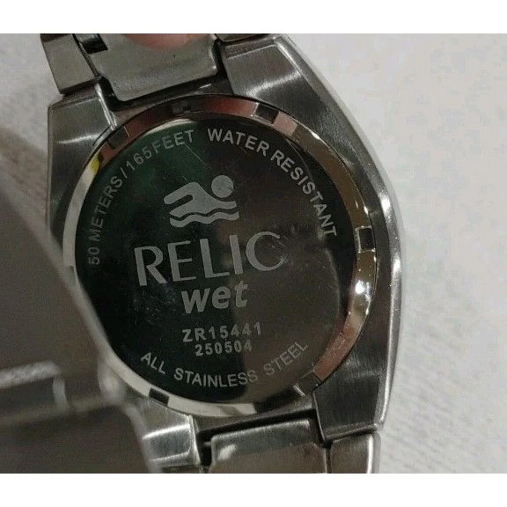 Relic Wet Men ZR15441 Blue Dial Chronograph Stainless Steel Quartz 43mm Watch